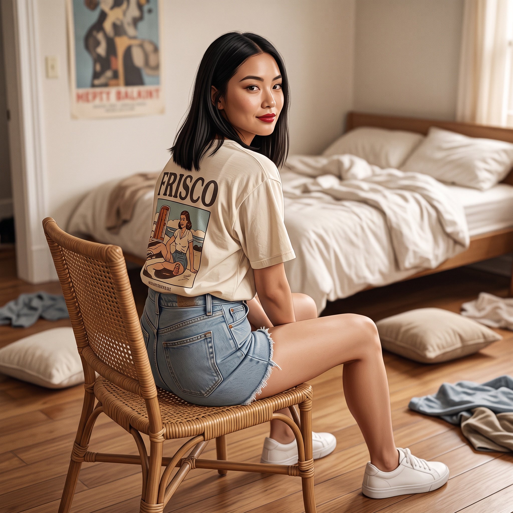 Photorealistic Frisco T-Shirt Lifestyle Portrait Prompt