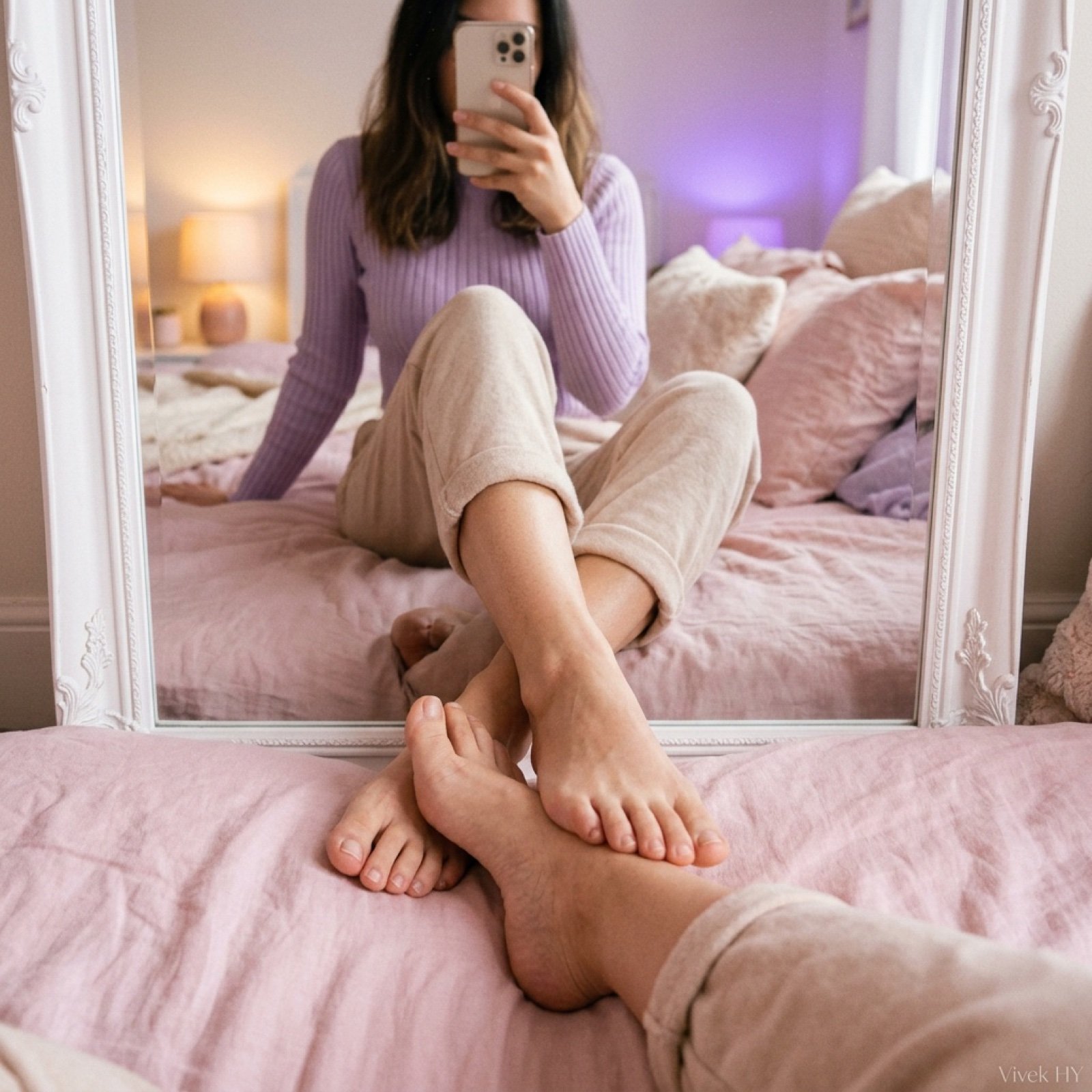 Mirror Pose Selfie Aesthetic Prompt
