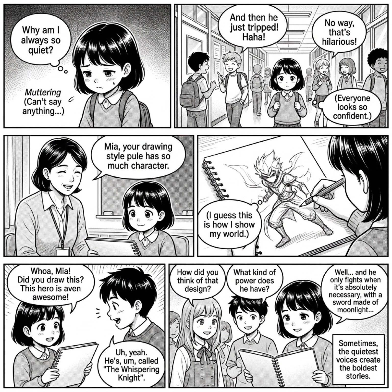Add dialogue to a manga based on its content