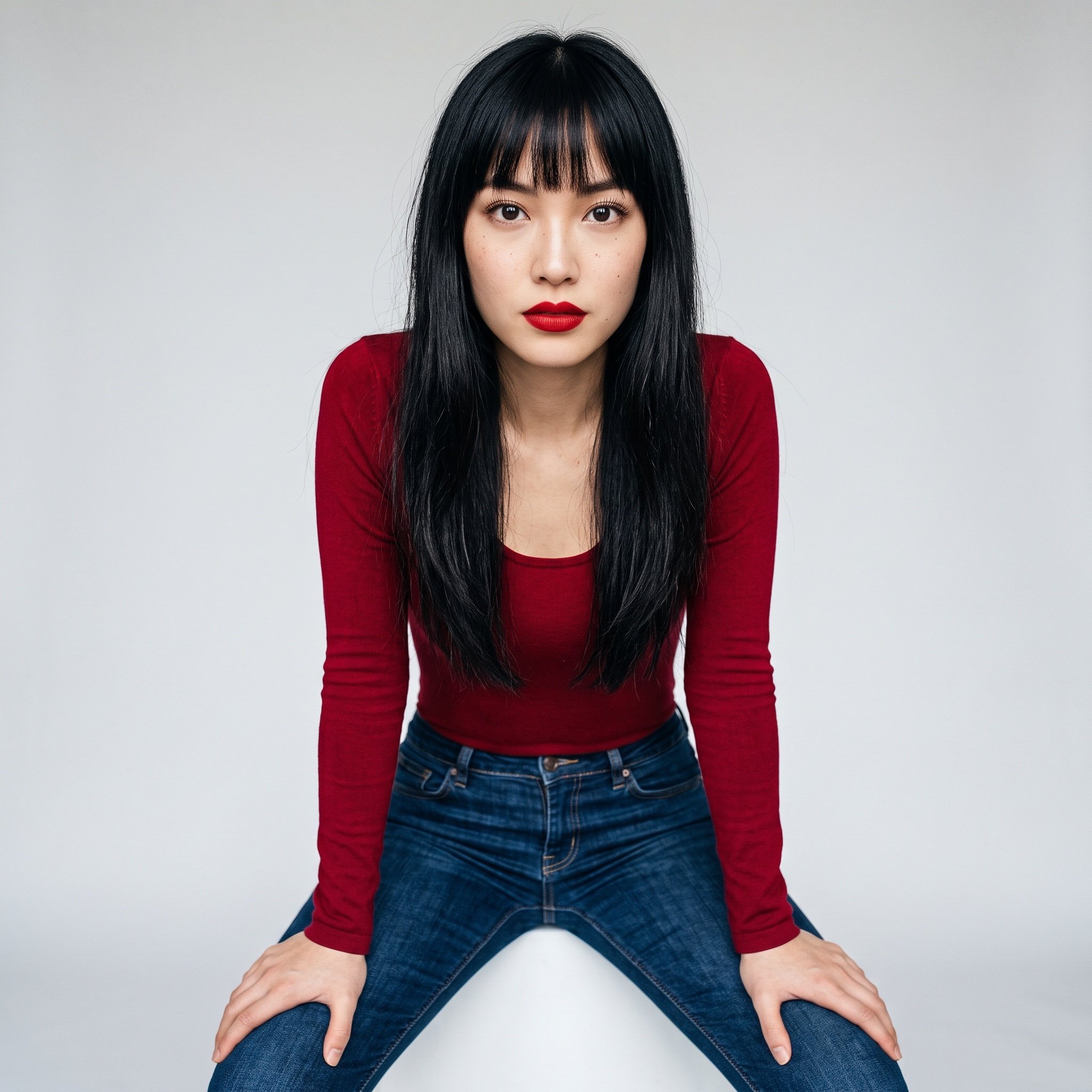 Realistic Jenna Ortega Studio Portrait