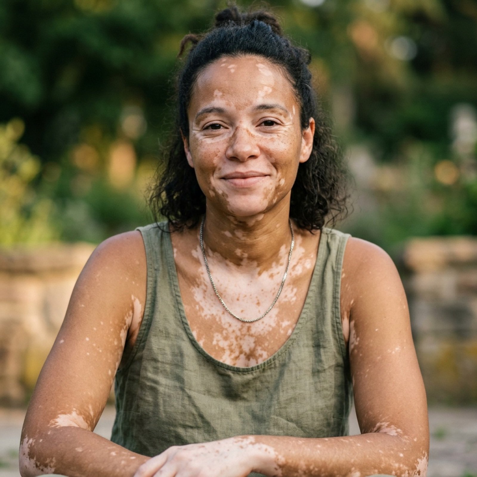 Photorealistic Vitiligo Skin Portrait