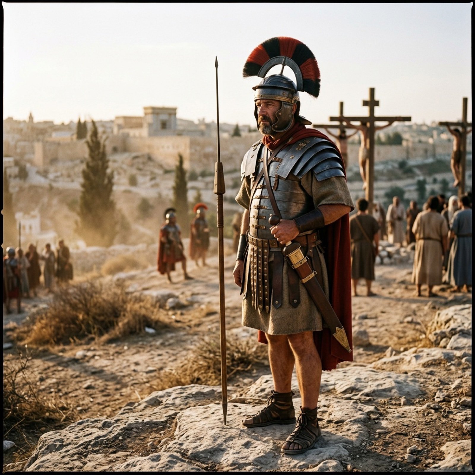 Generating the Crucifixion scene using Nano Banana Pro and Genie 3