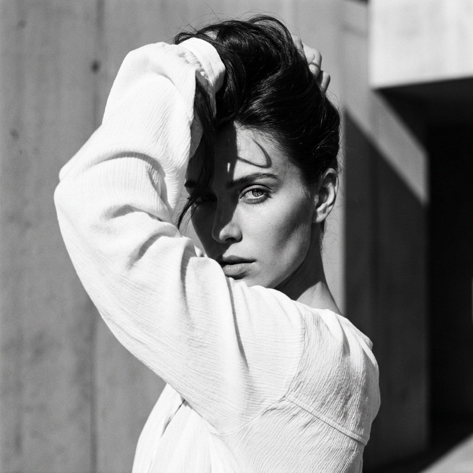 High-Fashion Black and White Editorial Portrait Prompt (Facial Lock)