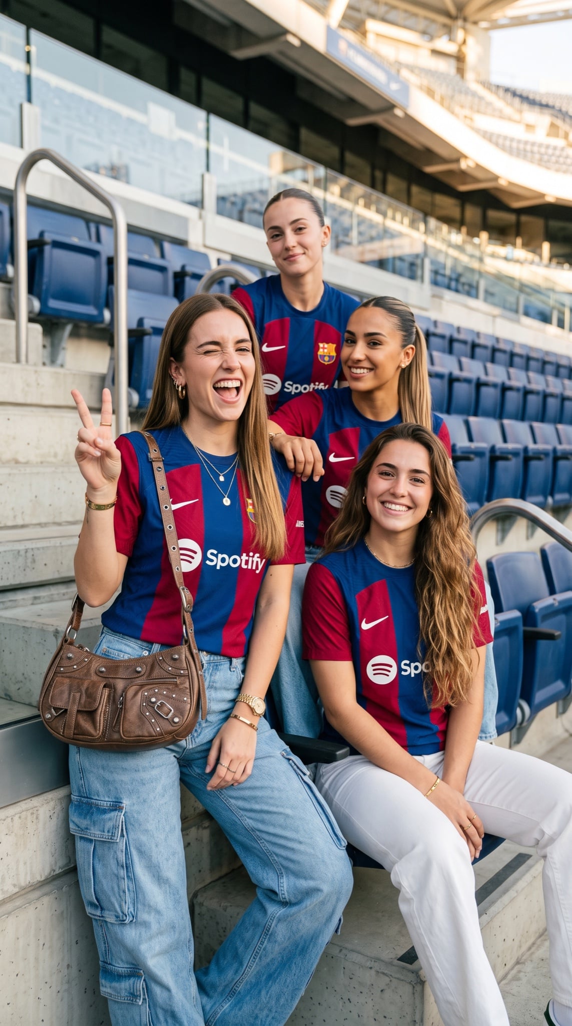 Barcelona Fan Girls Group Portrait