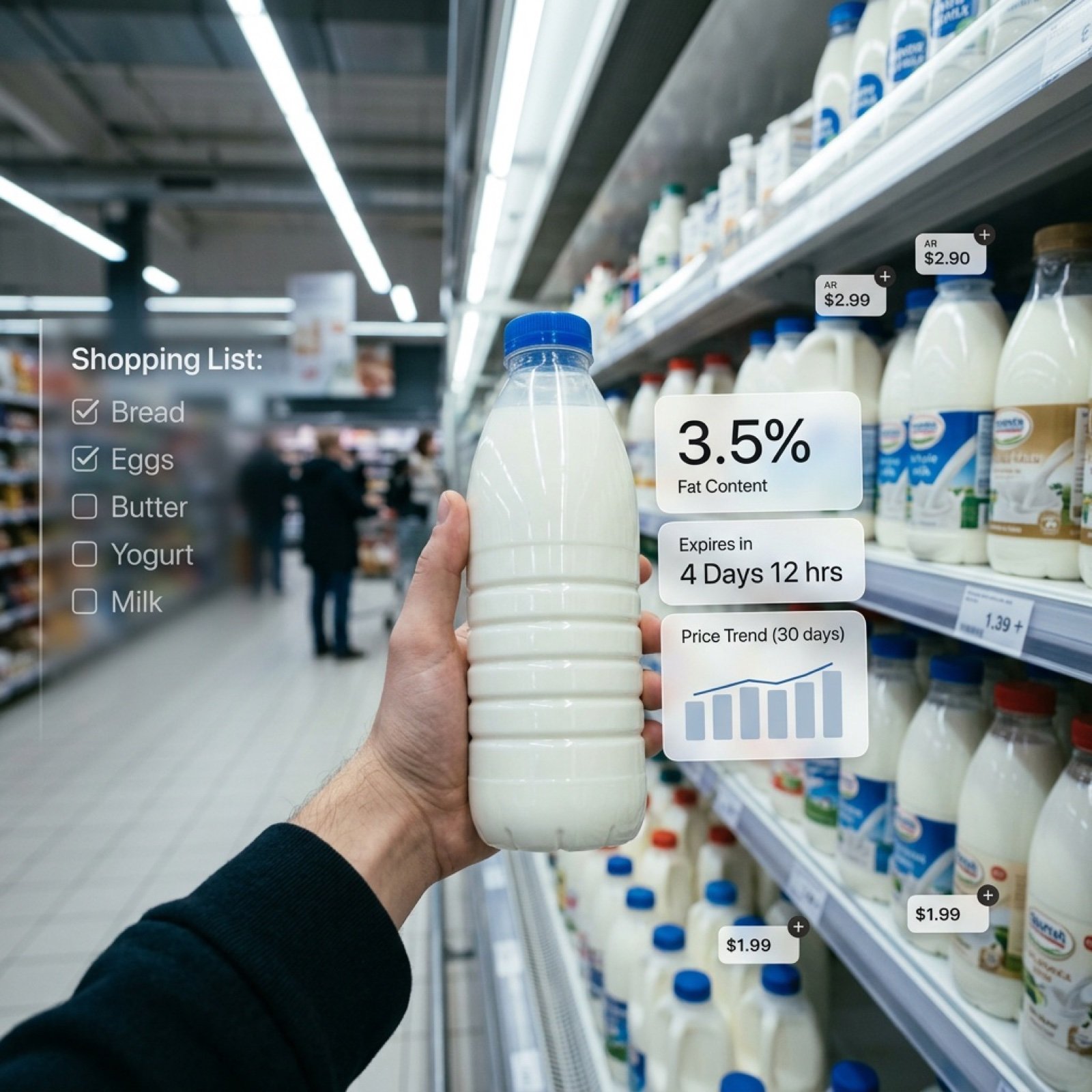 Cinematic Mixed Reality POV Supermarket Prompt