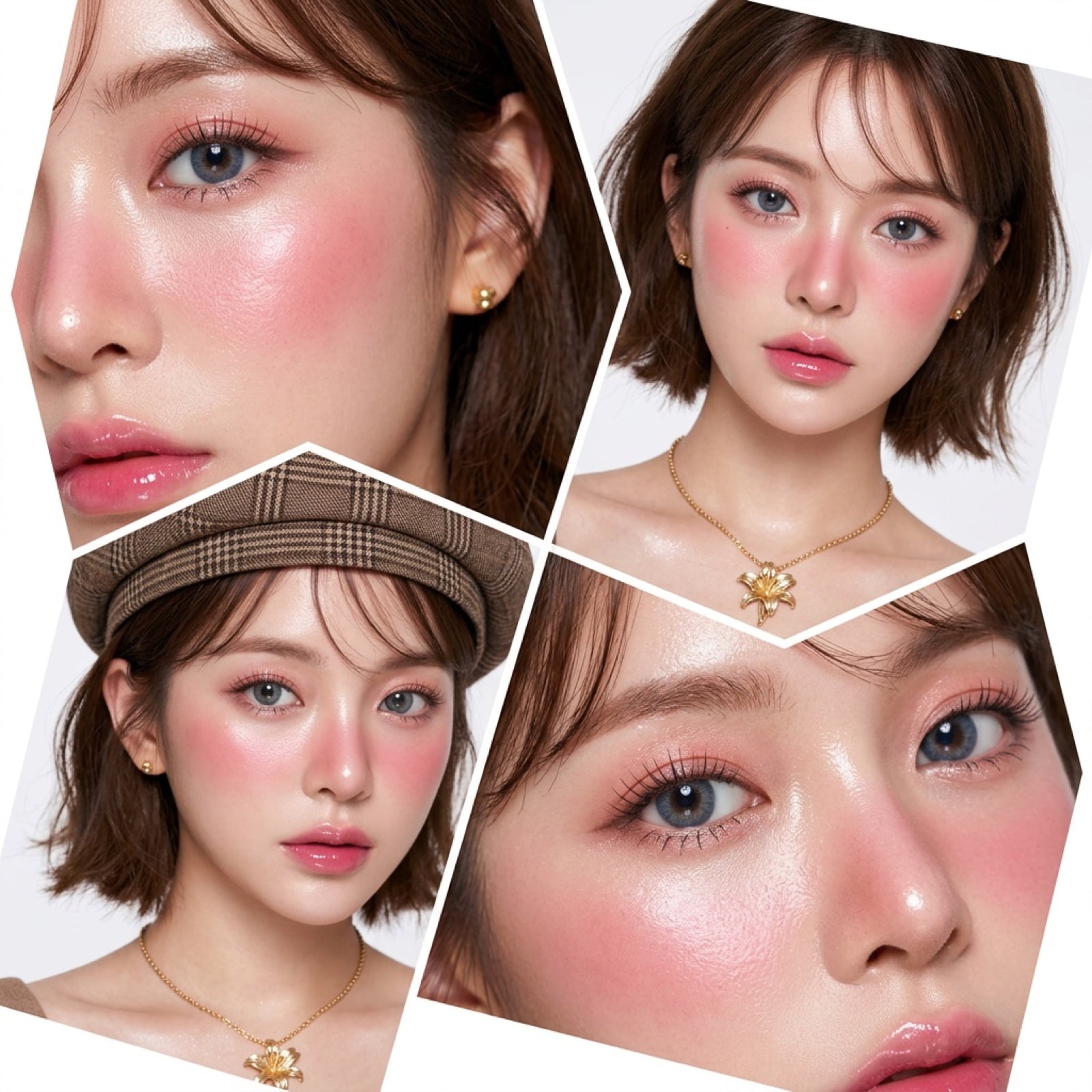 Panel Korean Beauty Editorial Collage Prompt (Glass Skin)