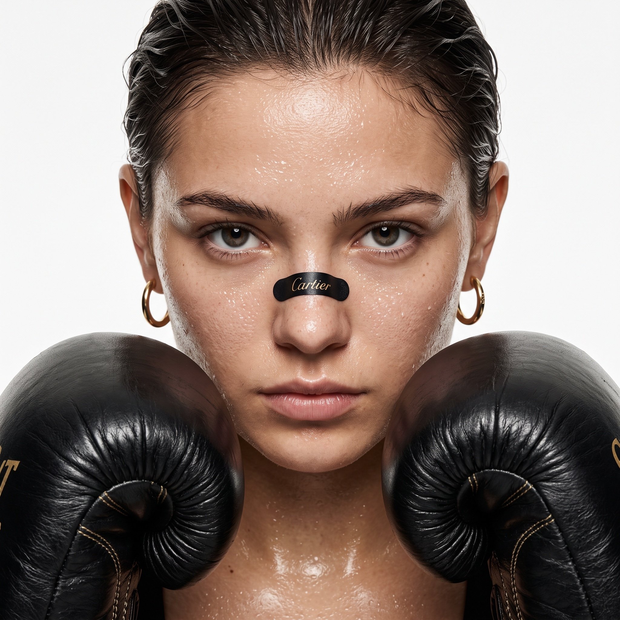 Cinematic Boxing Portrait Prompt (Luxury Fashion x Combat Sport)