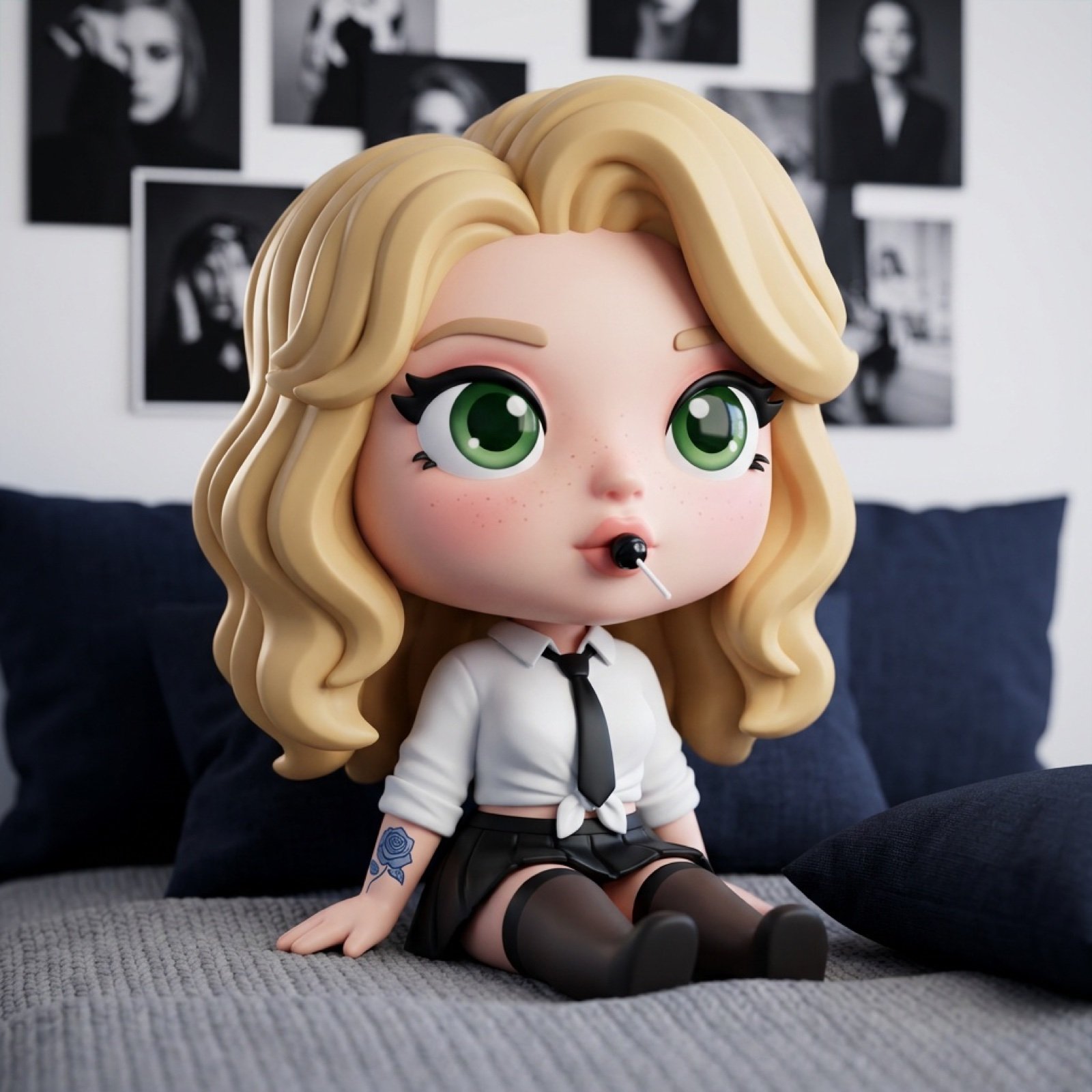 3D Chibi Vinyl Toy Aesthetic Portrait