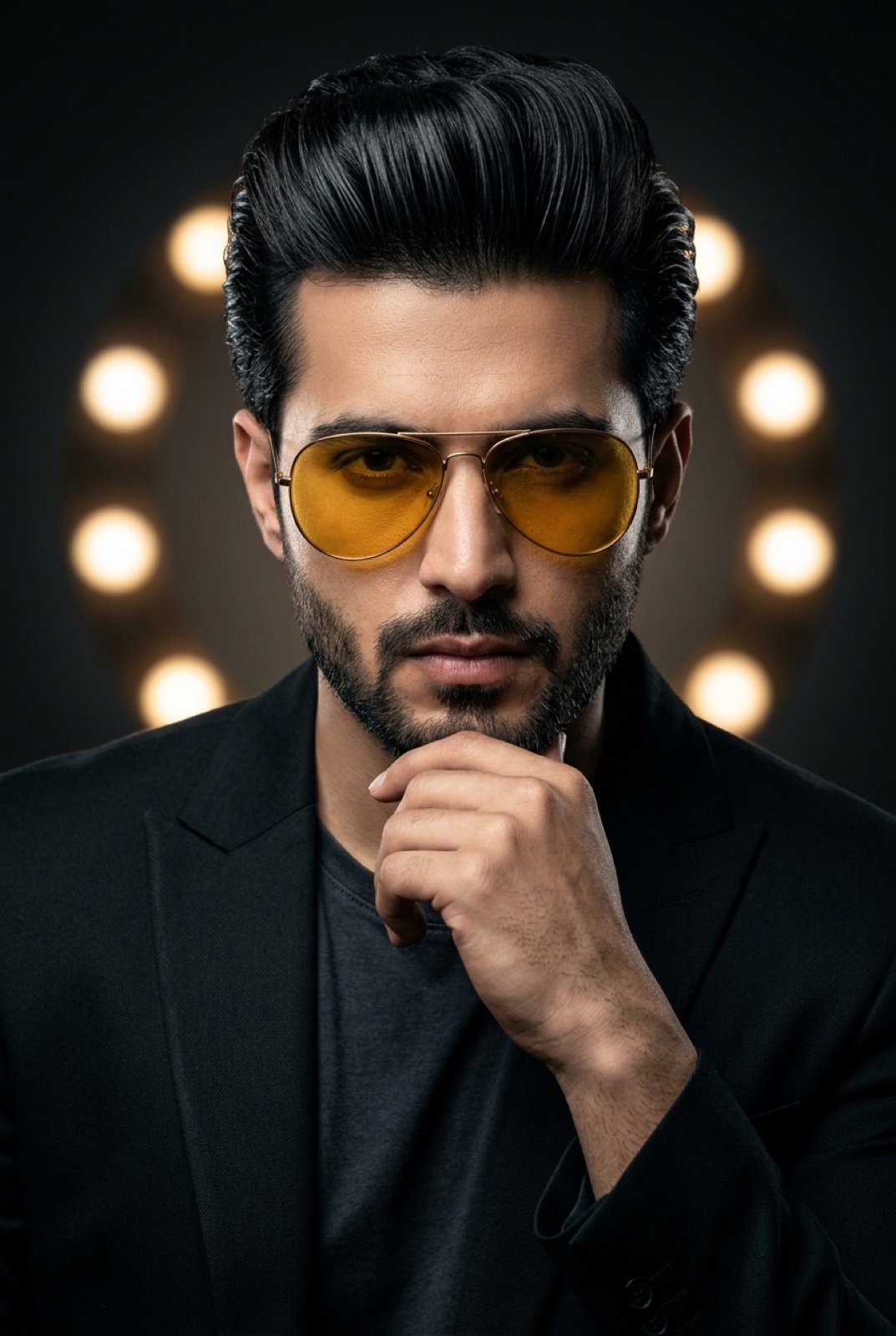 High-Contrast Cinematic Portrait of a Stylish Man