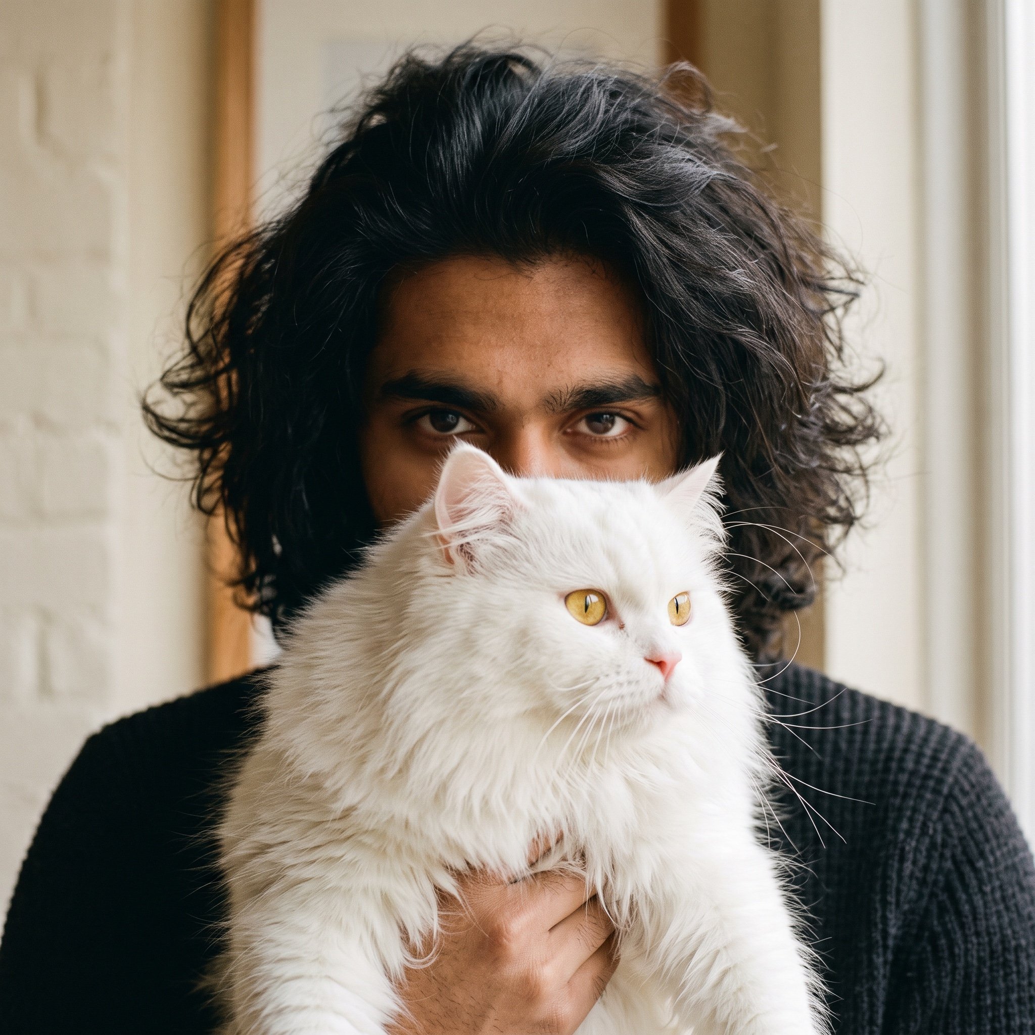 Close-up Portrait with Persian Cat