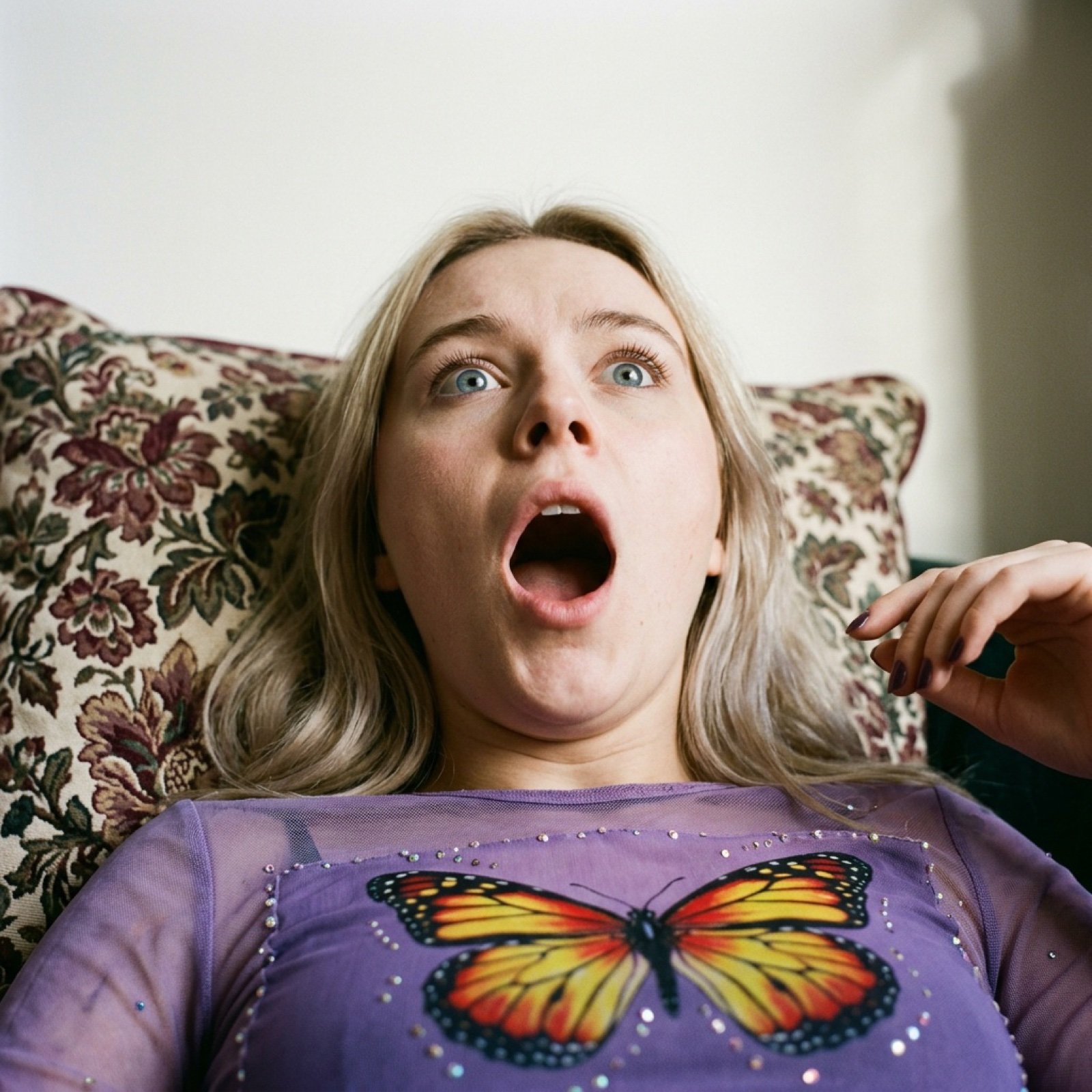 Shocked Expression Candid Photo Prompt