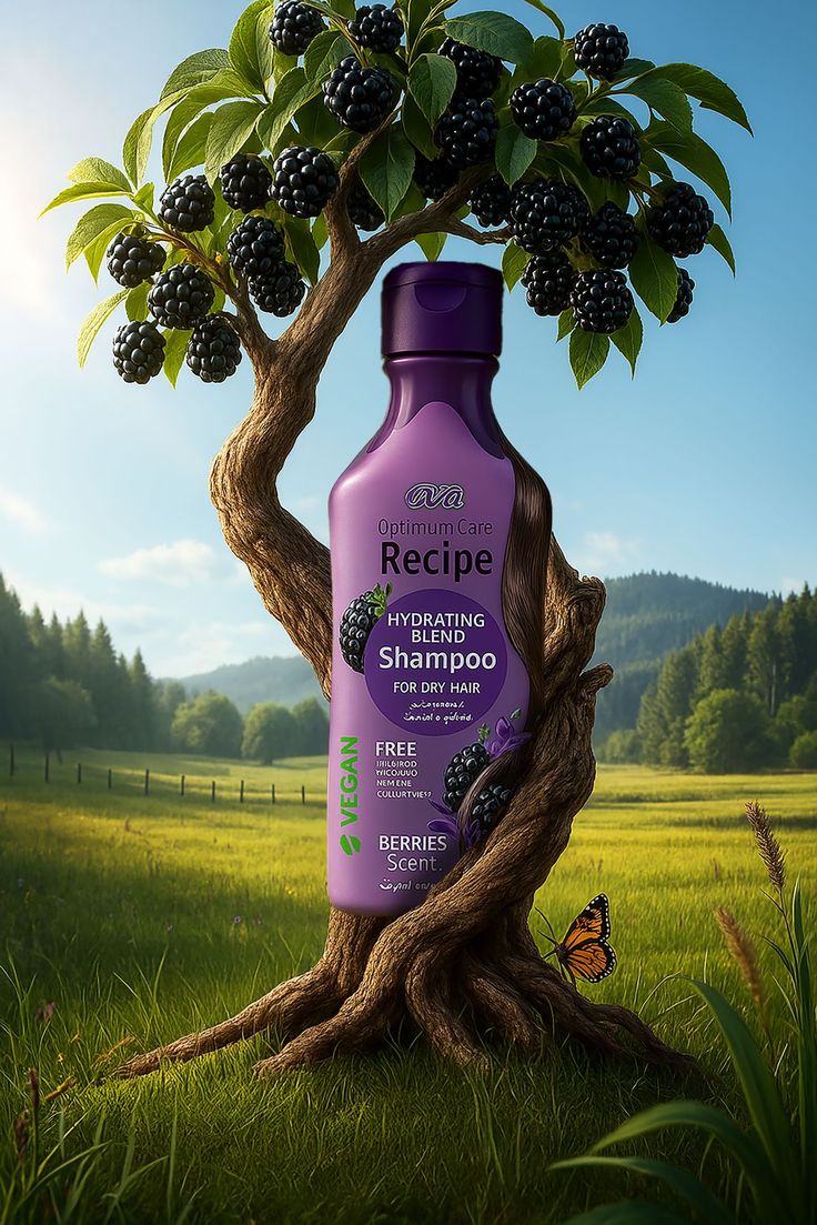 Nature Infused Shampoo Ad Template