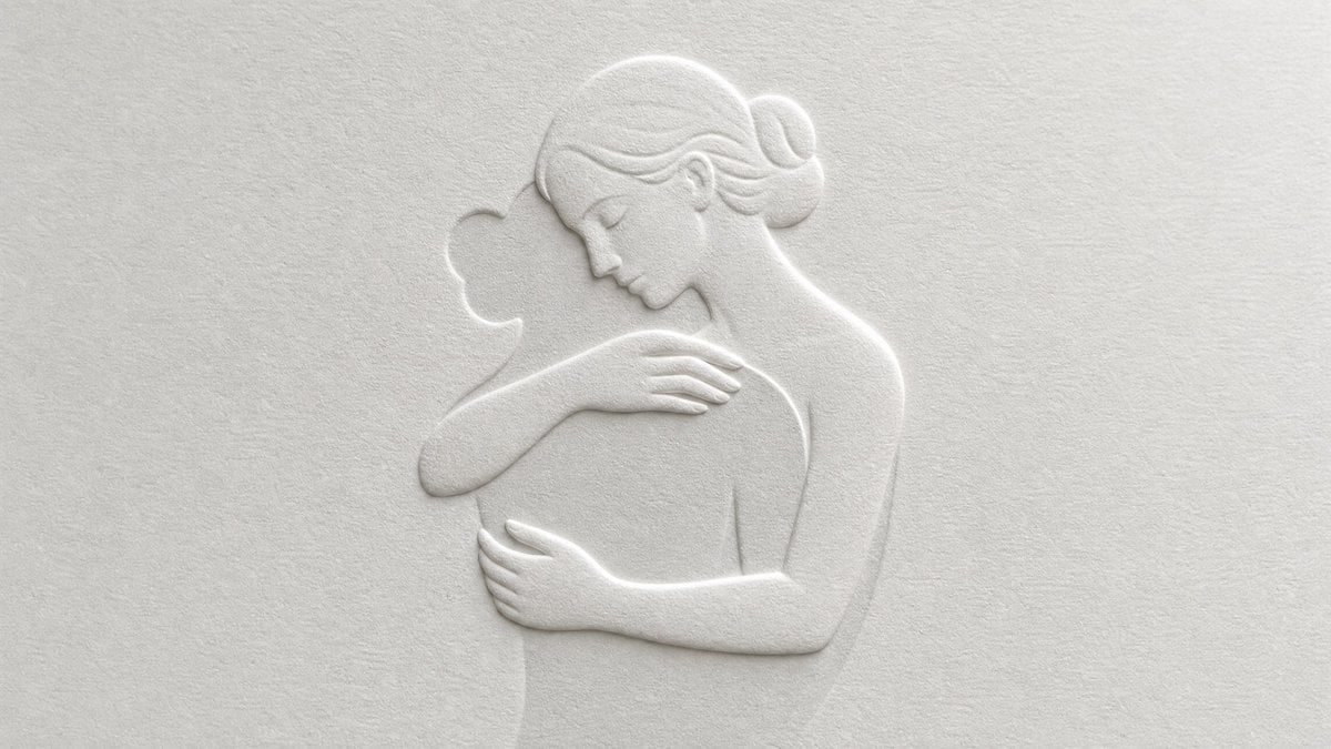Master Blind Embossed Paper Art — White-on-White Monochromatic Luxury Stationery