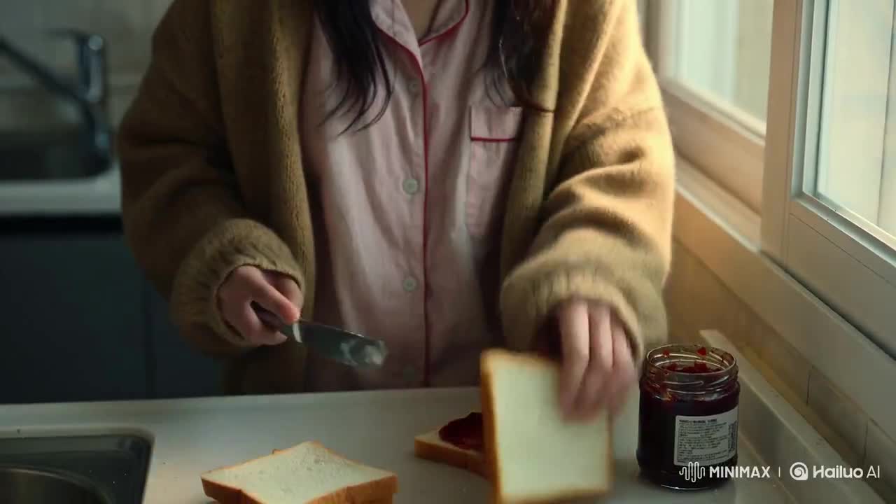 Korean Woman Breakfast Toast DV Camcorder Morning