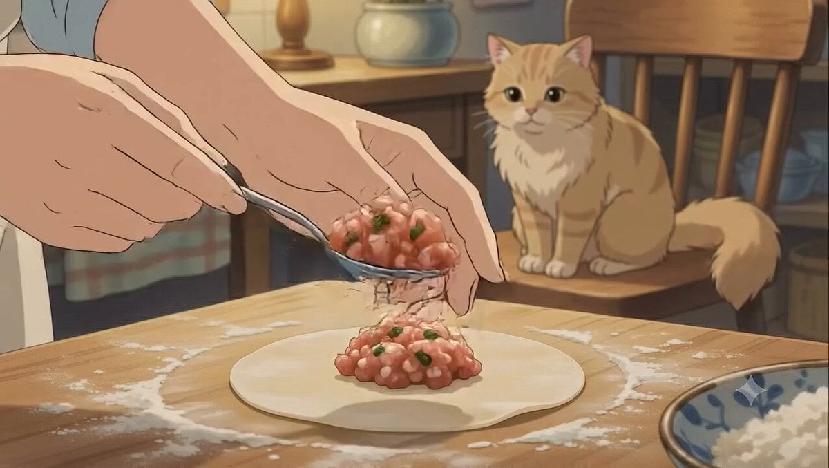 Studio Ghibli Dumpling Kitchen Cooking Scene
