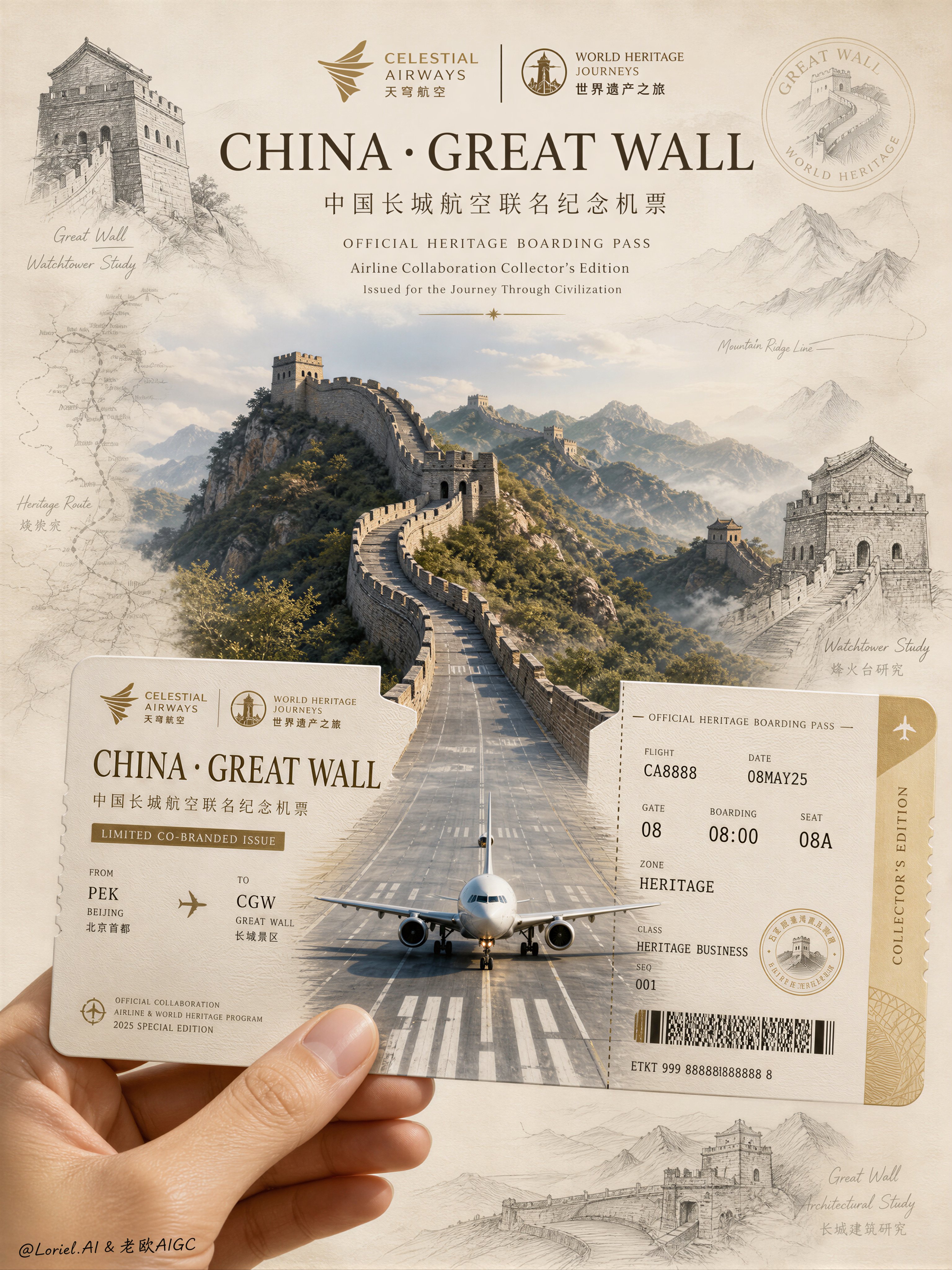 Aviation Archives Great Wall Boarding Pass