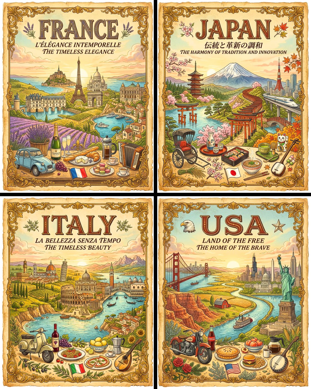 Vintage Travel Posters by Nano Banana 2