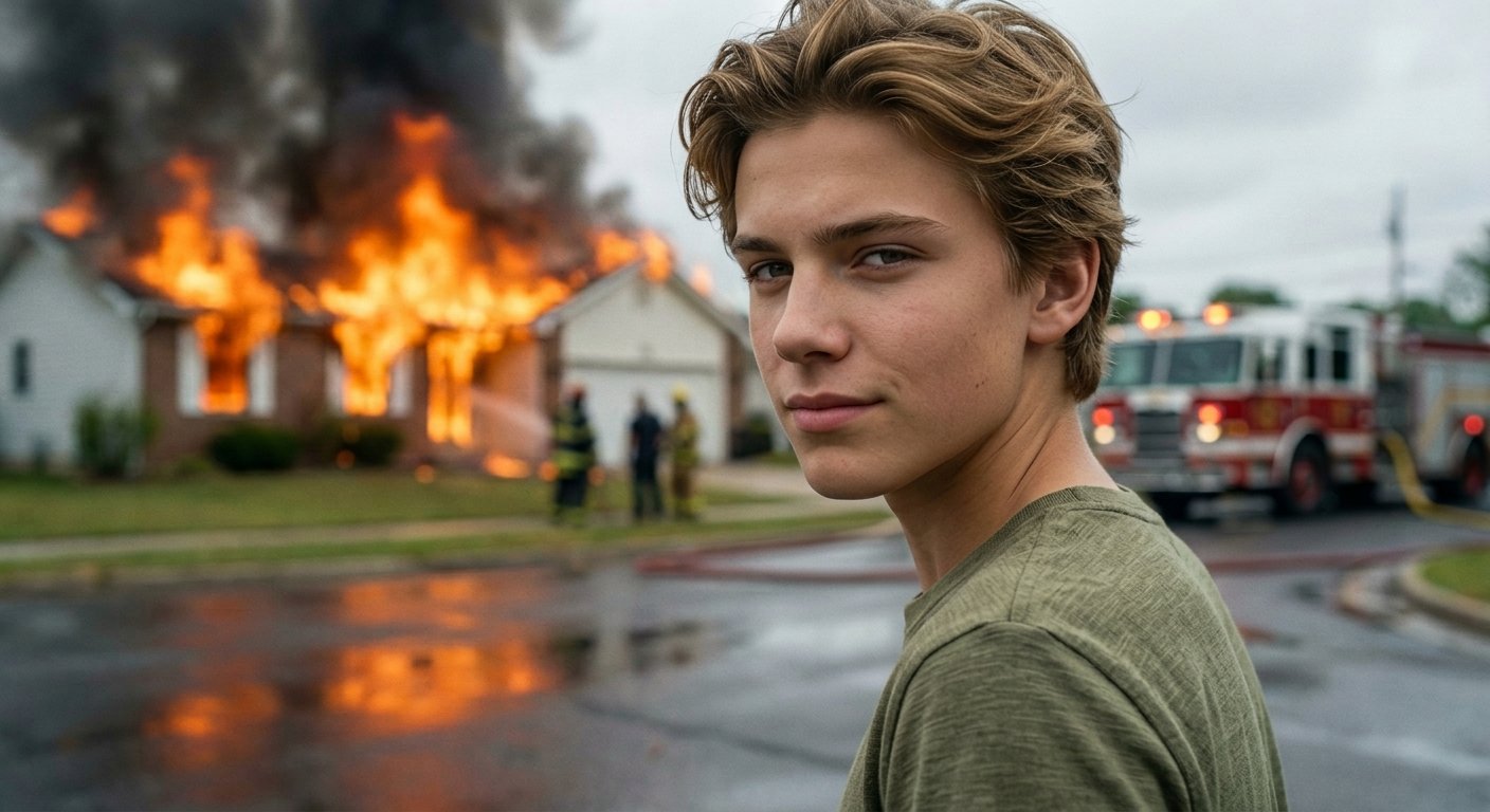 Cinematic Fire Portrait - Boy