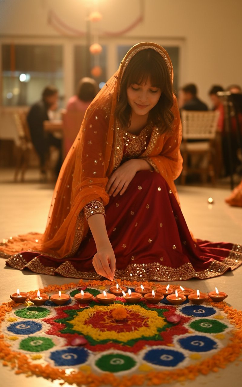Diwali Photoshoot Rangoli