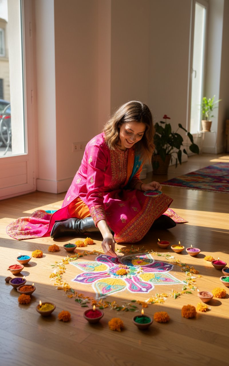 Diwali Photoshoot(Rangoli)