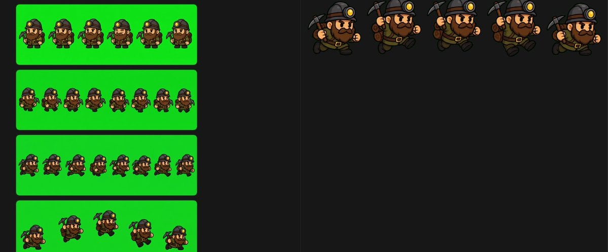 Chibi Miner Game Sprite Sheet