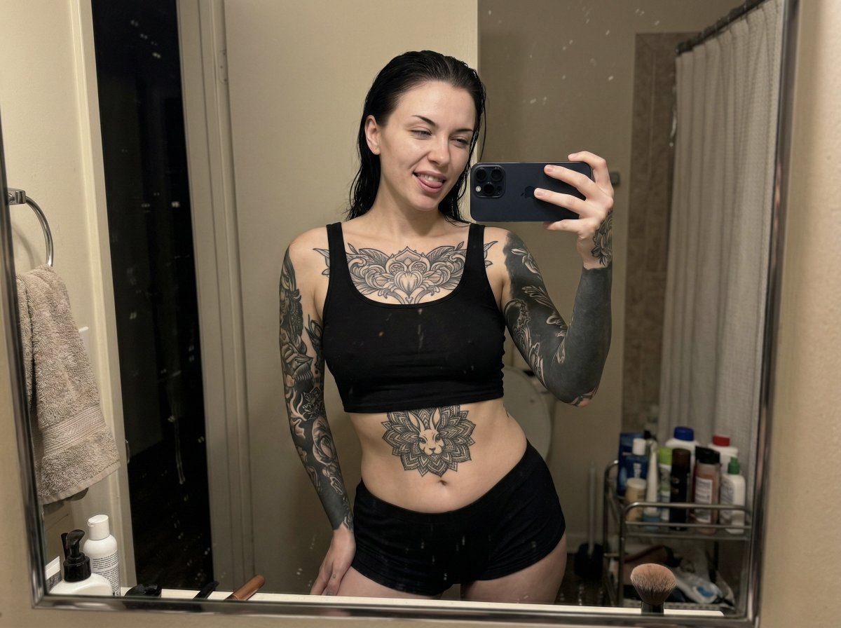 Raw iPhone Mirror Selfie Realism