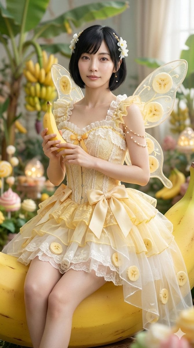 Cinematic Action Video Prompt: Banana Fairy vs. Zombies
