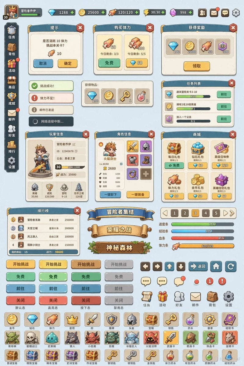 Game UI Component Library Expansion