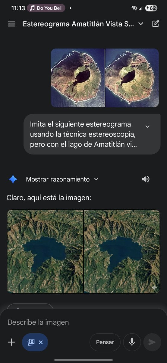 Stereogram of Amatitlán Lake from above