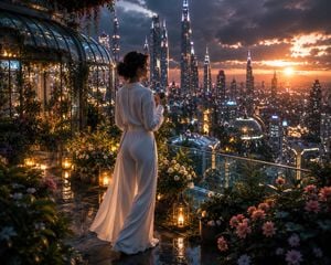 Futuristic Luxury Rooftop Garden