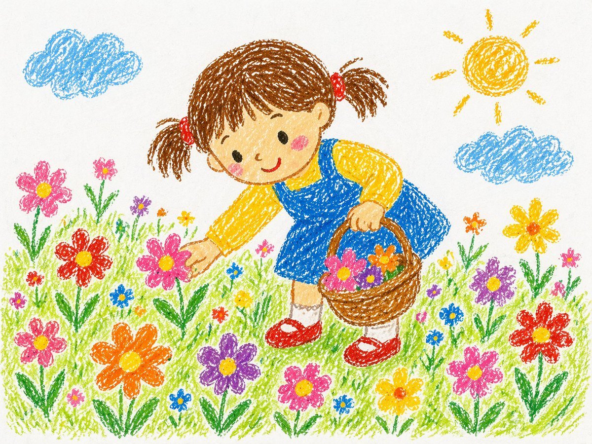 Crayon Style Drawing Prompt