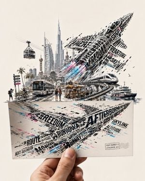 Futuristic Vehicle Postcard Layout