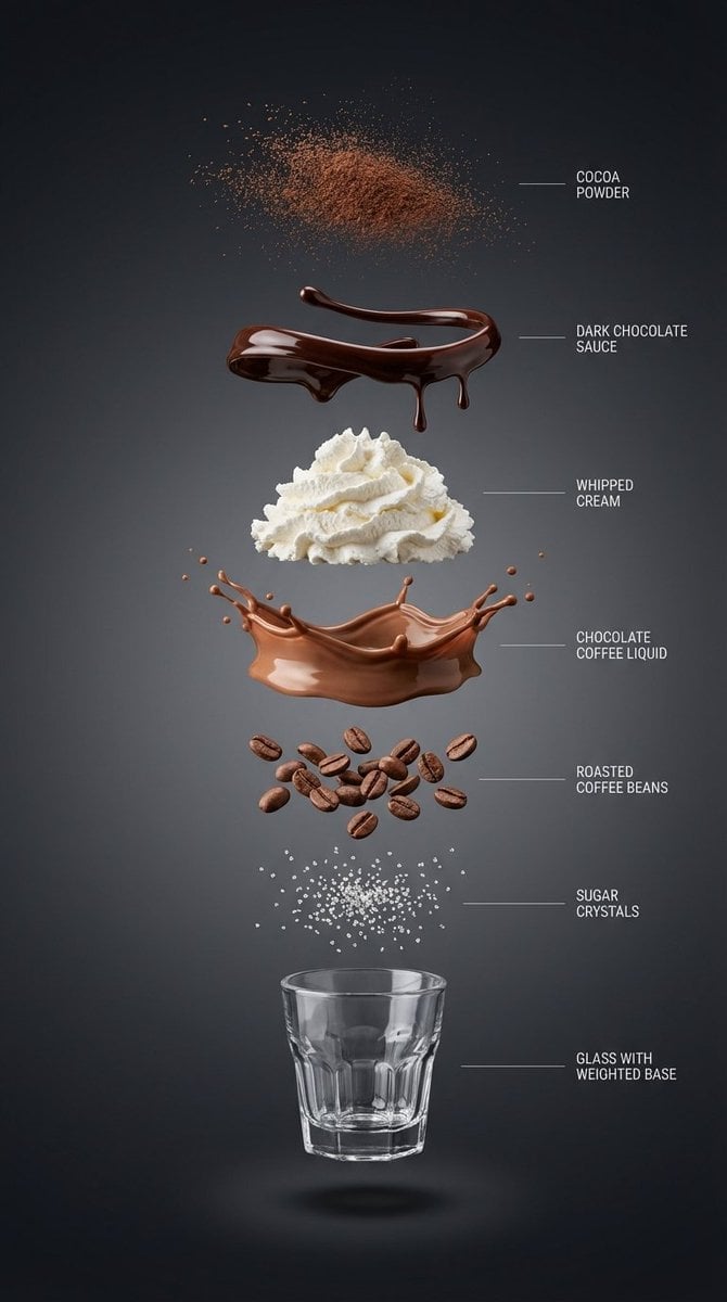 Exploded View Infographic Prompts for Coffee and Milkshakes