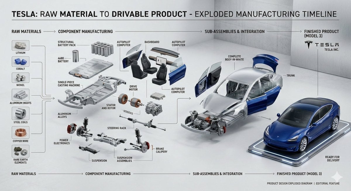 Product design, cross-section cutaway view, internal anatomy revealed