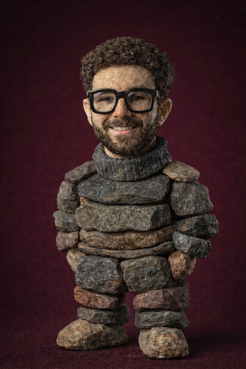 Handcrafted Stone Figurine Transformation Prompt