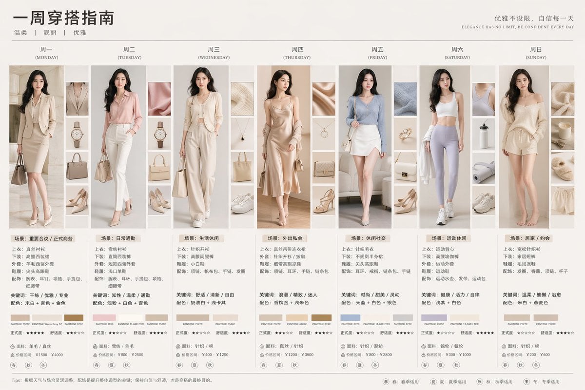 Day Fashion Lookbook Infographic