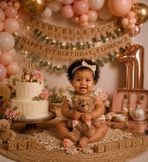 Teddy Bear Picnic Birthday Banner