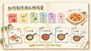 Hand-Drawn Tomato Egg Recipe Infographic