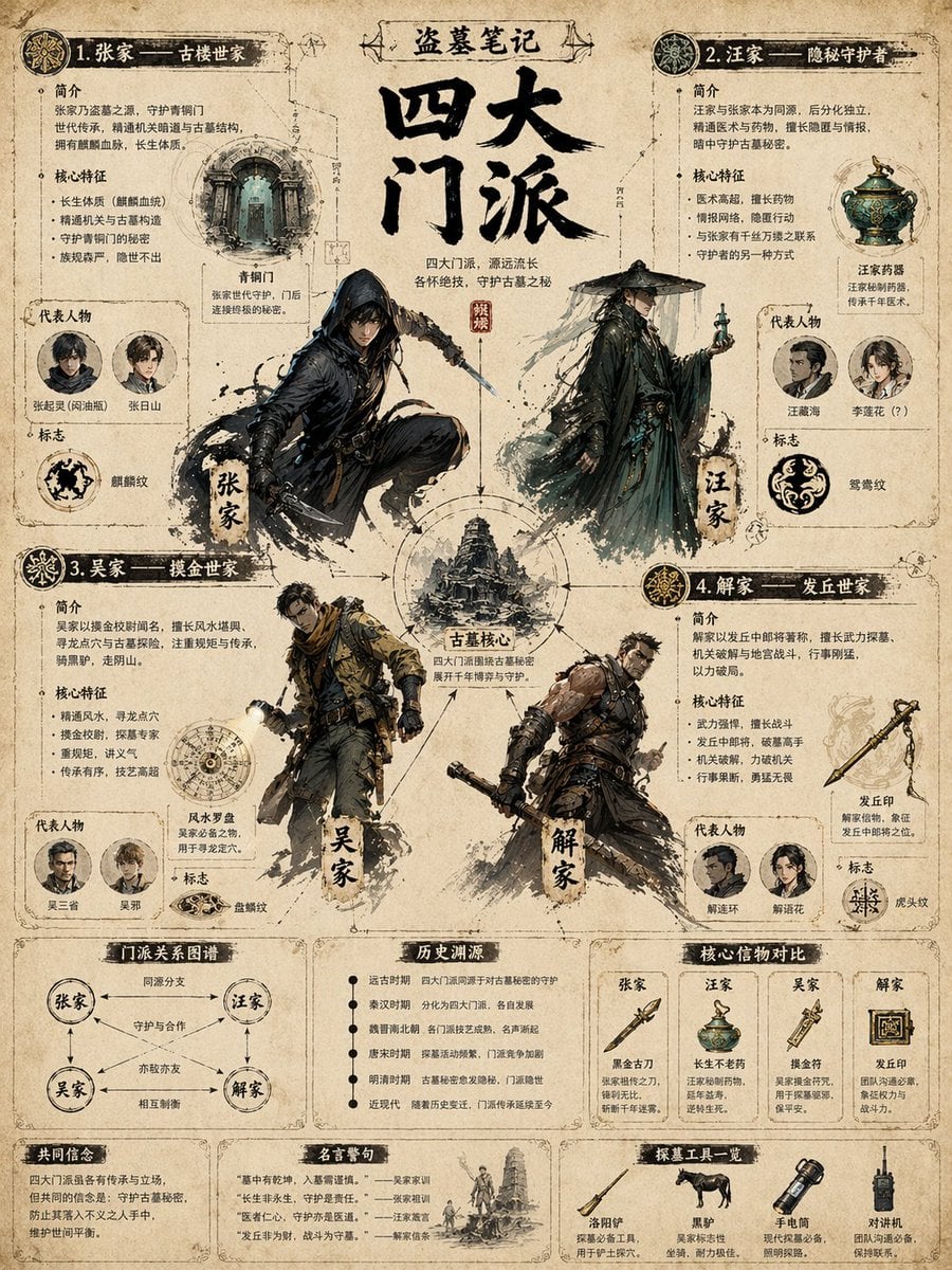 Vintage Faction Infographic Poster