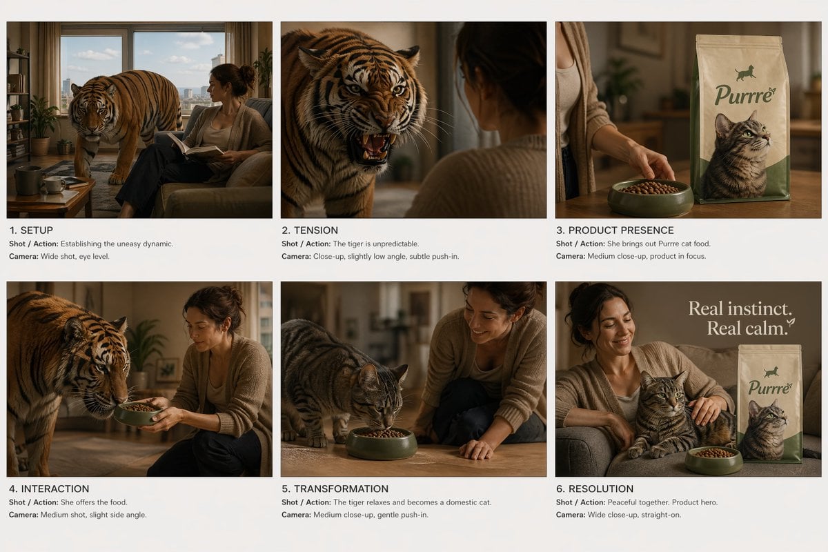 Commercial Ad Storyboard Layout