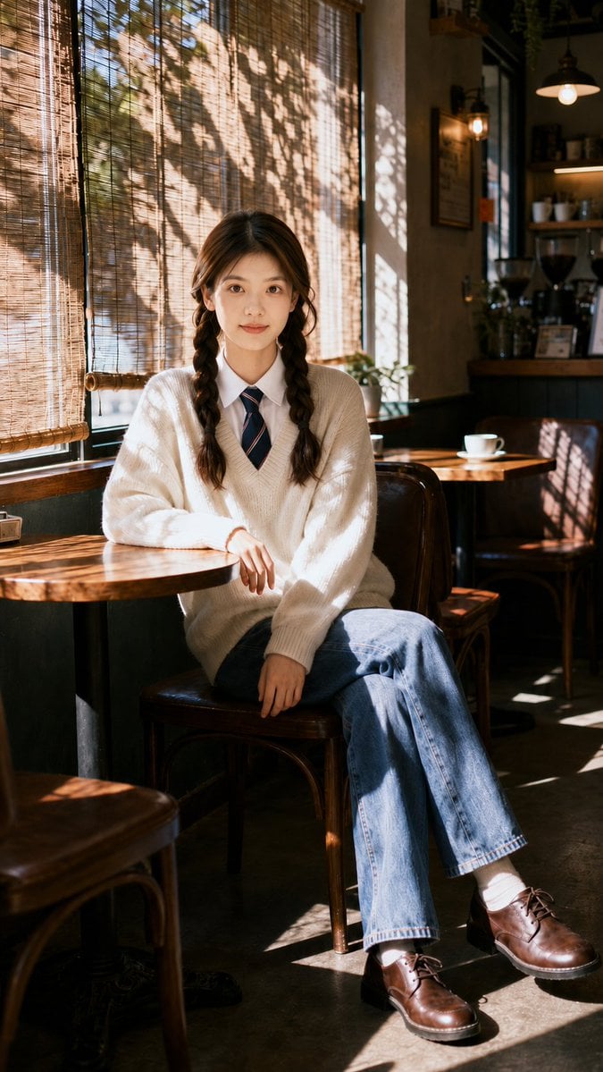 Nostalgic Cafe Identity Reference Portrait
