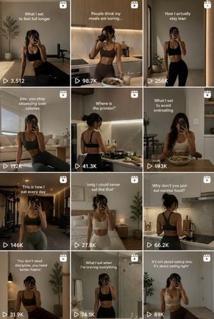 Fitness Influencer Reels Grid