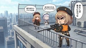 Rooftop Gekiga Idol Sniper Scene