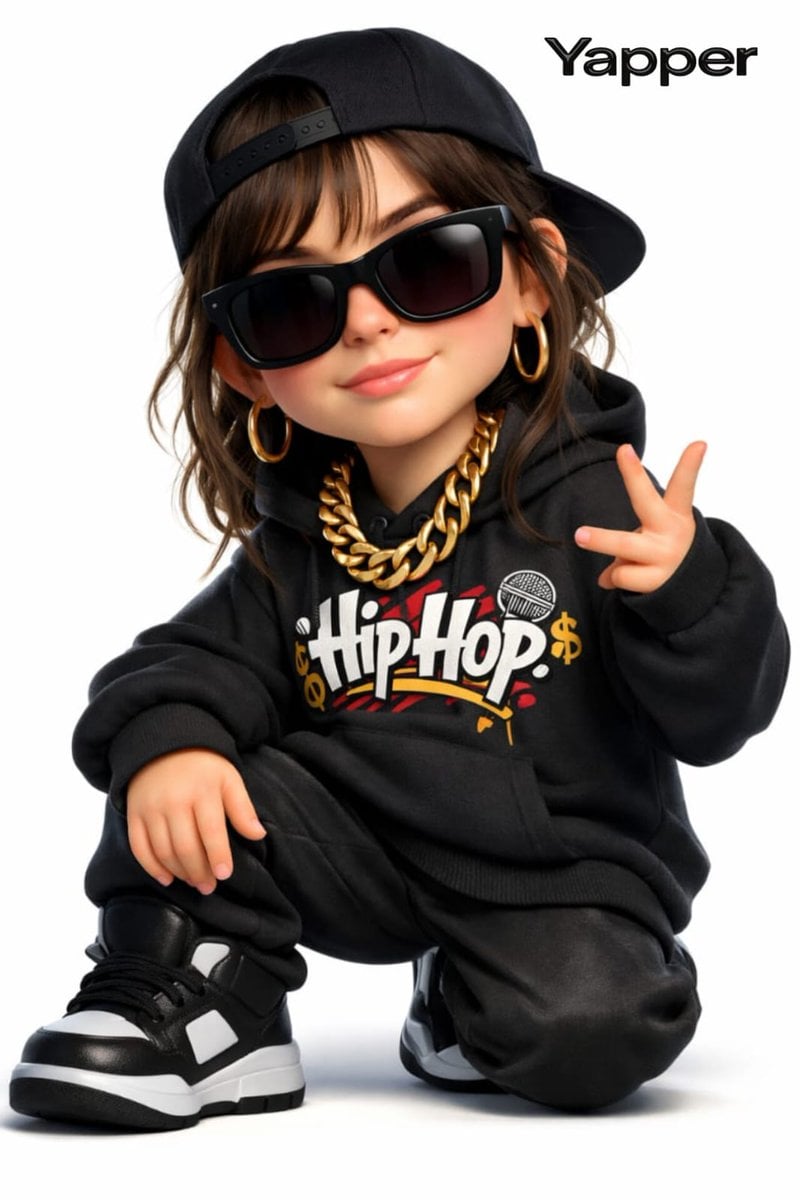3D Cartoon Rap Style Woman Prompt