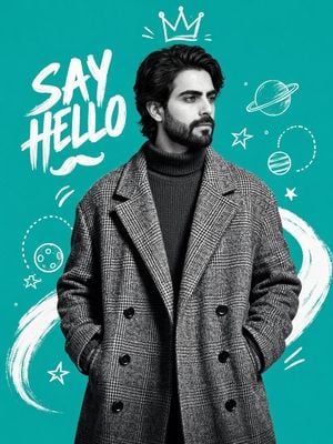 Teal Fashion Collage Poster