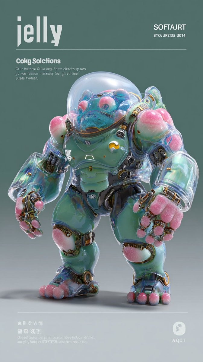 Multi-Shot Jelly Bio-Mech Video Prompt