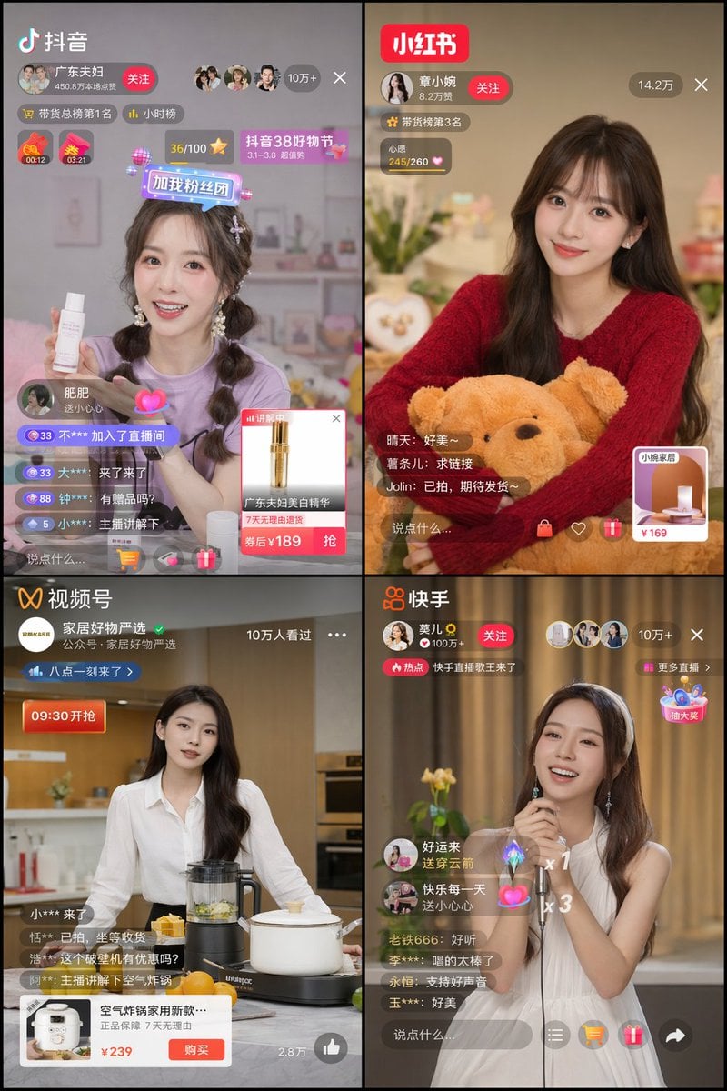 Panel Live Streaming App UI Mockup