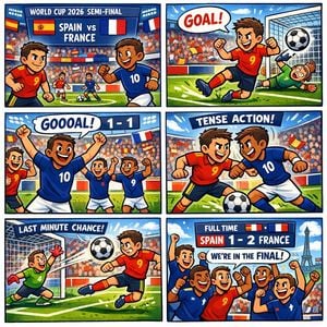 Spain vs France World Cup Comic