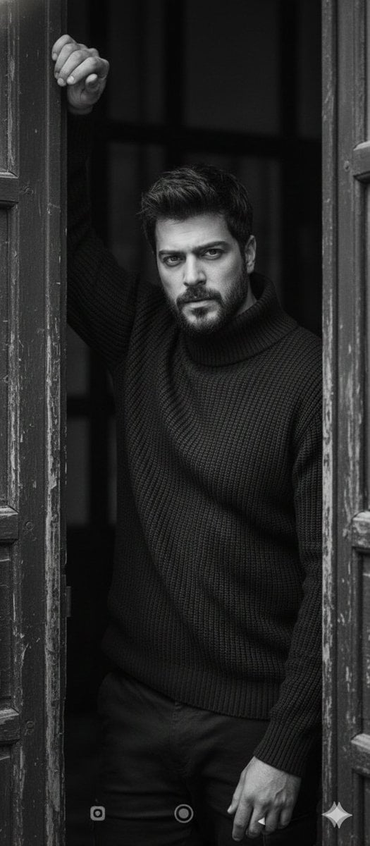 Black and White Fine-Art Doorway Portrait