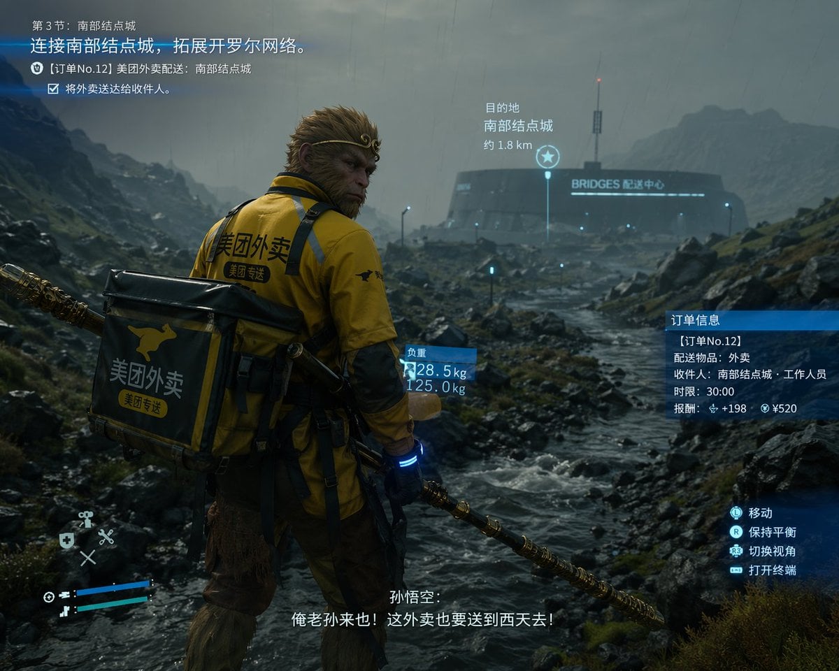 Cinematic Game UI Mockup